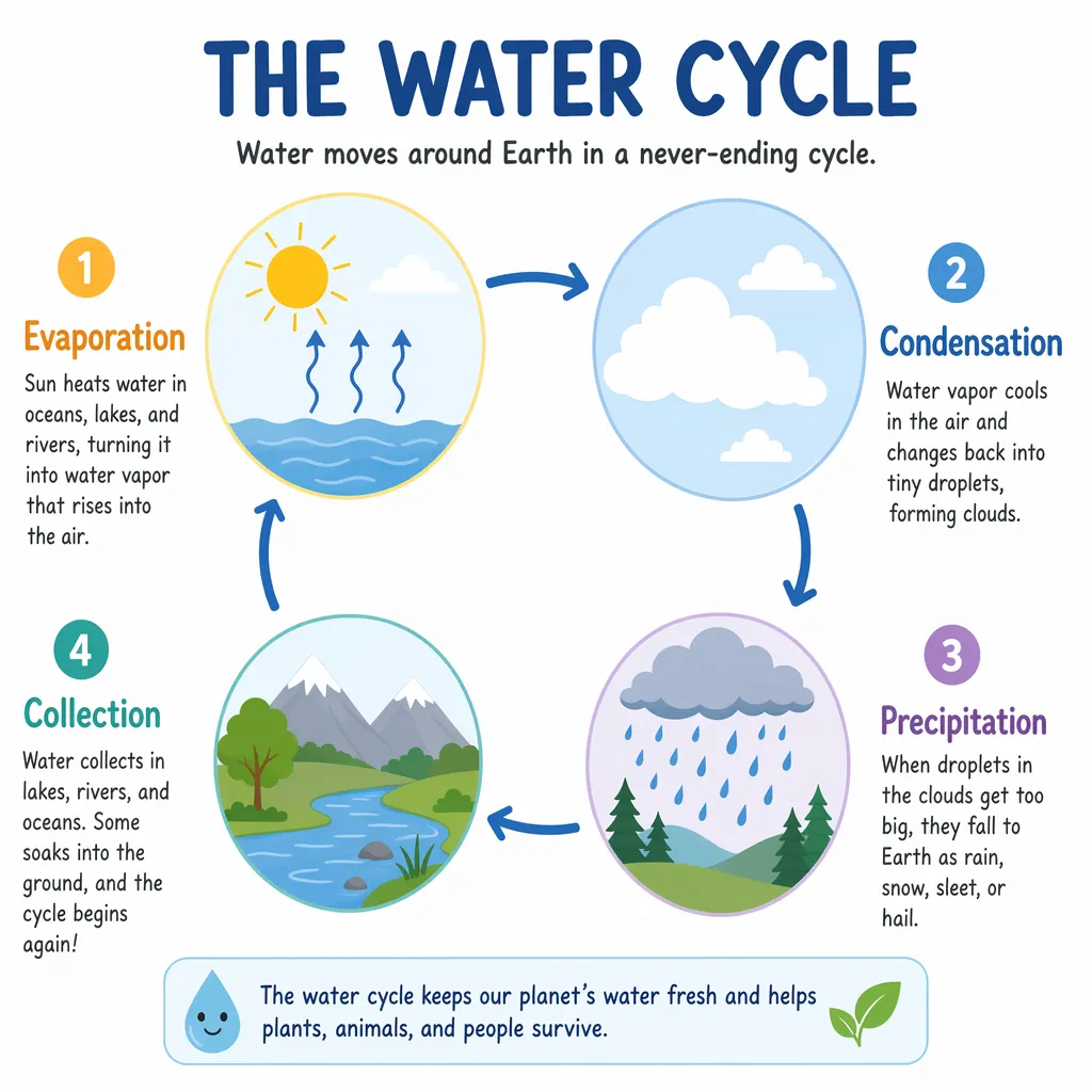 GPT Image 2 output for the water cycle infographic prompt